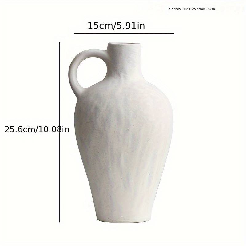 Ceramic Rustic Farmhouse Vase With Handle
