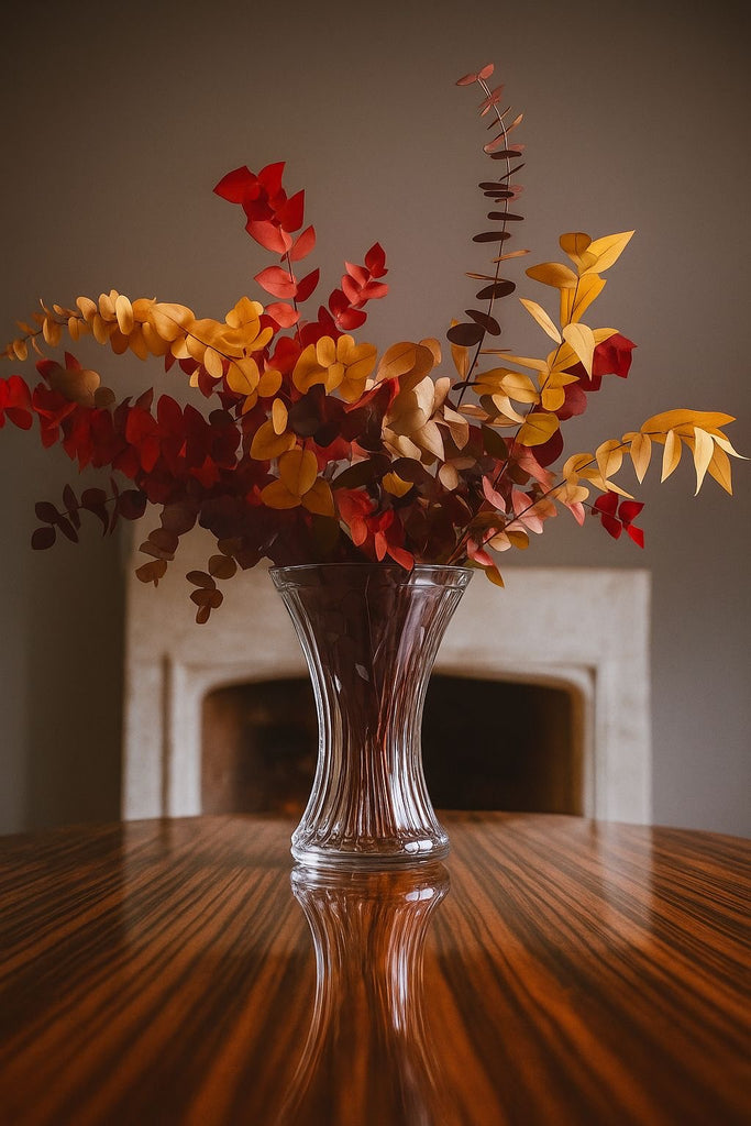 Autumnal Dried Eucalyptus Flower Arrangement – Halloween Inspired Bold Colours