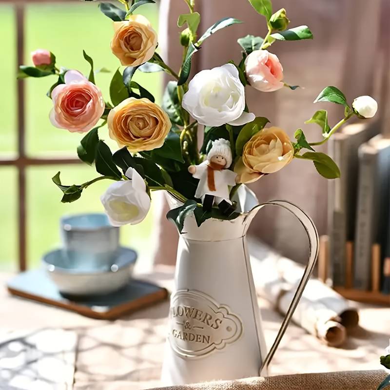 white flower jug decoration vase