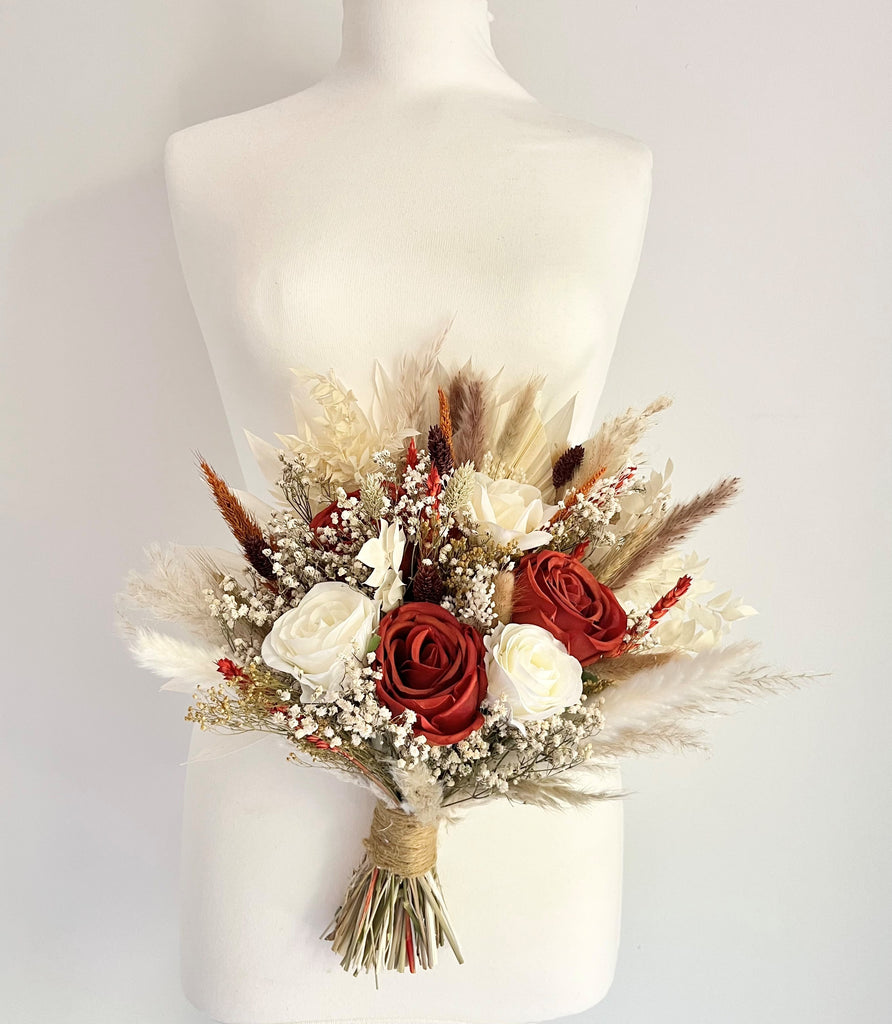 burnt_orange_dried_bridal_bouquet