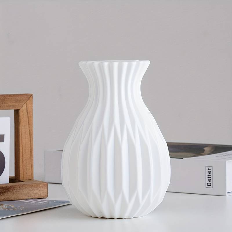 nordic style decorative ceramic vase in white
