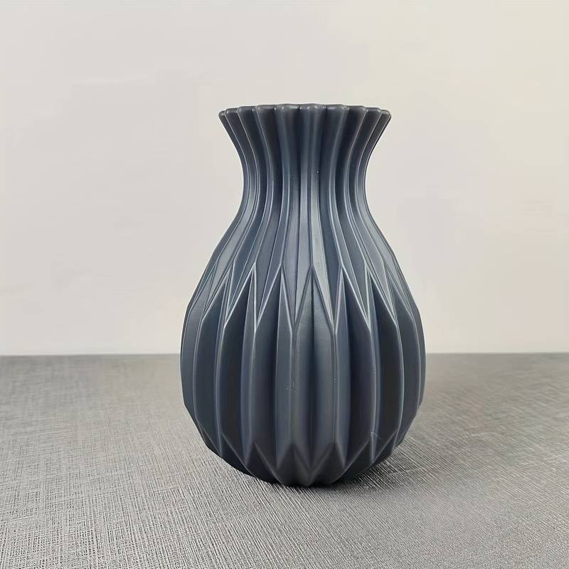 nordic style decorative ceramic vase in grey