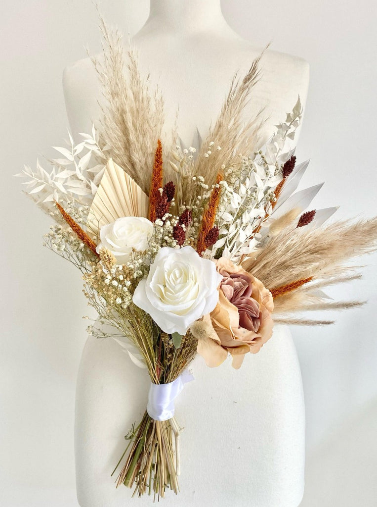 Bridal Bouquet - Burnt Orange Range - Desert Dreams Dried Flowers